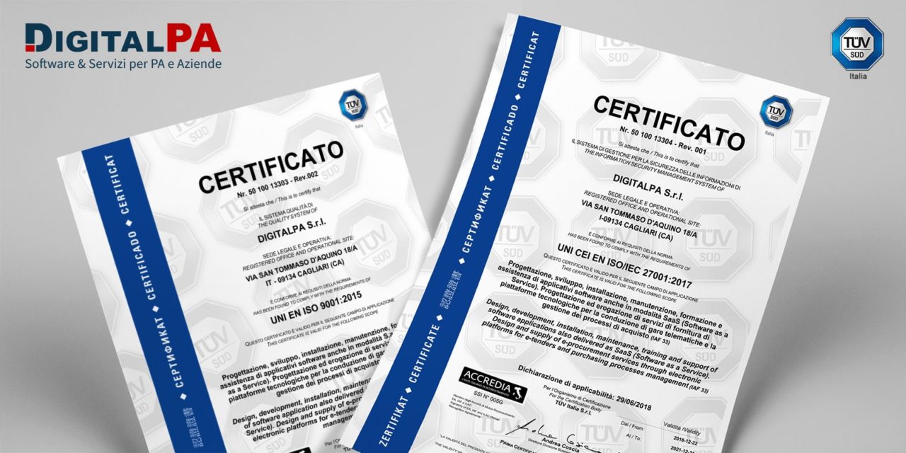 Qualità e sicurezza: ISO 9001 e ISO/IEC 27001