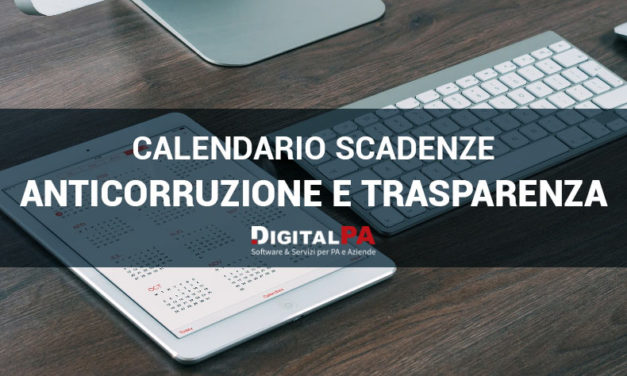 Calendario Scadenze 2019/2020 Anticorruzione e Trasparenza