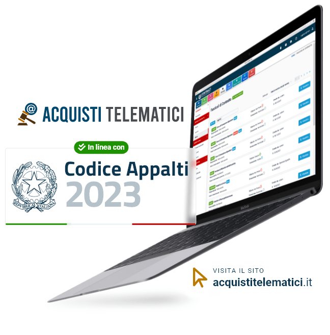 Software di e-procurement Acquisti Telematici, in linea con il nuovo Codice degli Appalti 2023