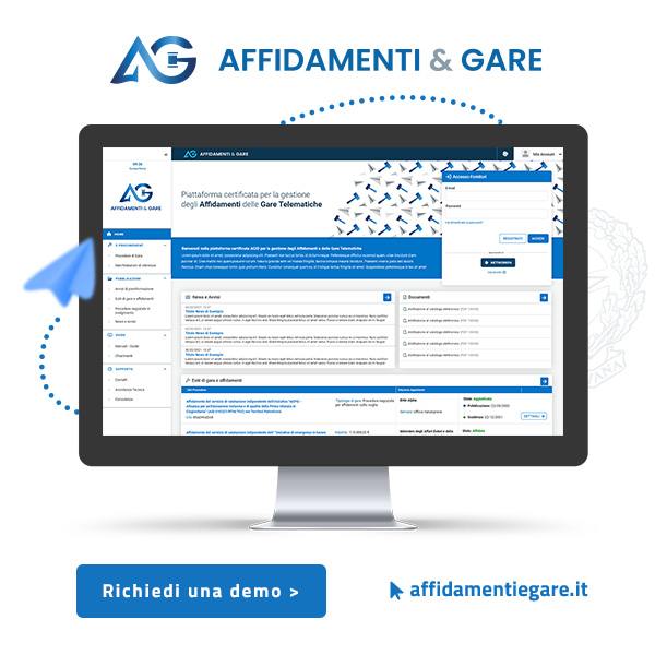 Affidamenti&Gare mockup anteprima software richiedi demo