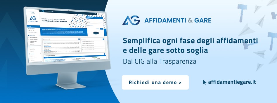 Affidamenti e gare - semplifica ogni fase degli affidamenti e delle gare sotto soglia, dal CIG alla Trasparenza: richiedi demo