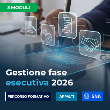 Corso Fase Esecutiva Contratti pubblici 2026 Webinar Gestione Fase Esecutiva dei contratti 2026