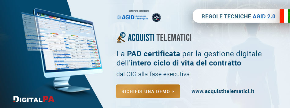 acquisti telematici pad certificata per tutte le fasi del contratto